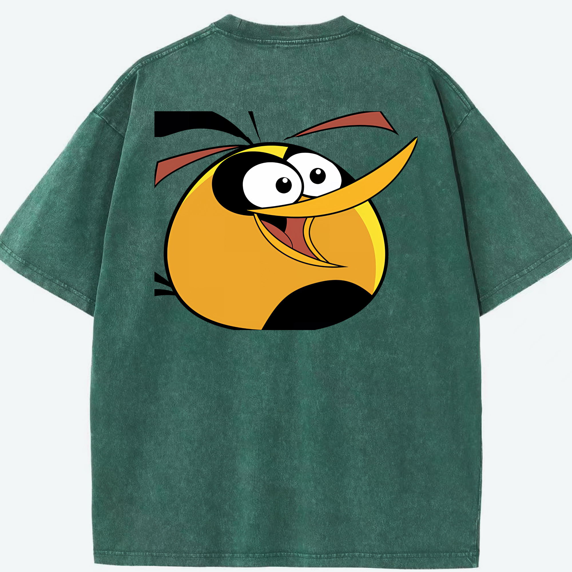 （画像用） Angry Birds アングリーバード 綿100% ヴィンテージ風 半袖Tシャツ（背面プリント）